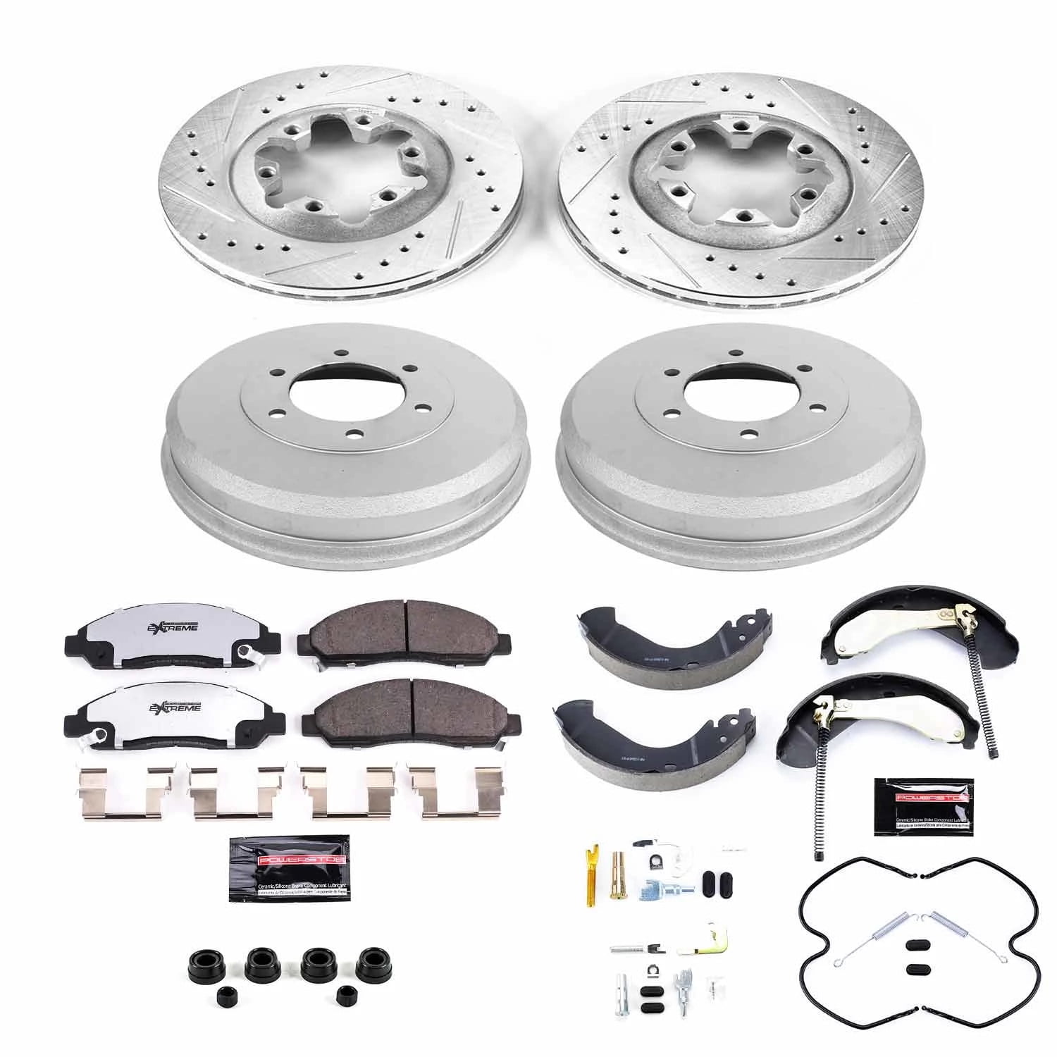 PowerStop Front and Rear Z36 Truck & Tow Brake Pad Rotor Drum and Shoe Kit Fits: CHEVROLET GMC ISUZU Select Models K15236DK-36