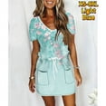 thumbnail image 2 of Women‘s Tie Waist Dress High Quality Short Sleeve Dress Personalized Print Popular Women‘s Sexy Elegant Women‘s Clothing XS-8XL, 2 of 7