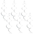 thumbnail image 1 of CIMAXIC Wedding 6pcs Party Ceiling Foil Swirl Decorations Hanging Plastic Streamer Whirls Decorations For Wedding Birthday Graduation Valentines Day New Year Baby Shower Party Favor Decor, 1 of 5