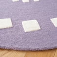 thumbnail image 3 of SAFAVIEH Kids Swirling Squares Area Rug, Purple/Ivory, 4' x 4' Round, 3 of 7