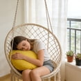 thumbnail image 4 of ERK 1Pcs Velvet Round Japanese Drum Pillowcase Without Core Cushion With Zipper, 4 of 4