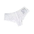 thumbnail image 2 of Qarigey Bragas con letras impresas para mujer, ropa interior amigable con la piel, calzoncillos de seda, cintura baja, ropa interior íntima Ropa interior Blanco METRO, 2 of 6