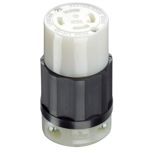 Conector Leviton Locking de 5,64 cm D, amarillo y blanco, 1 paquete