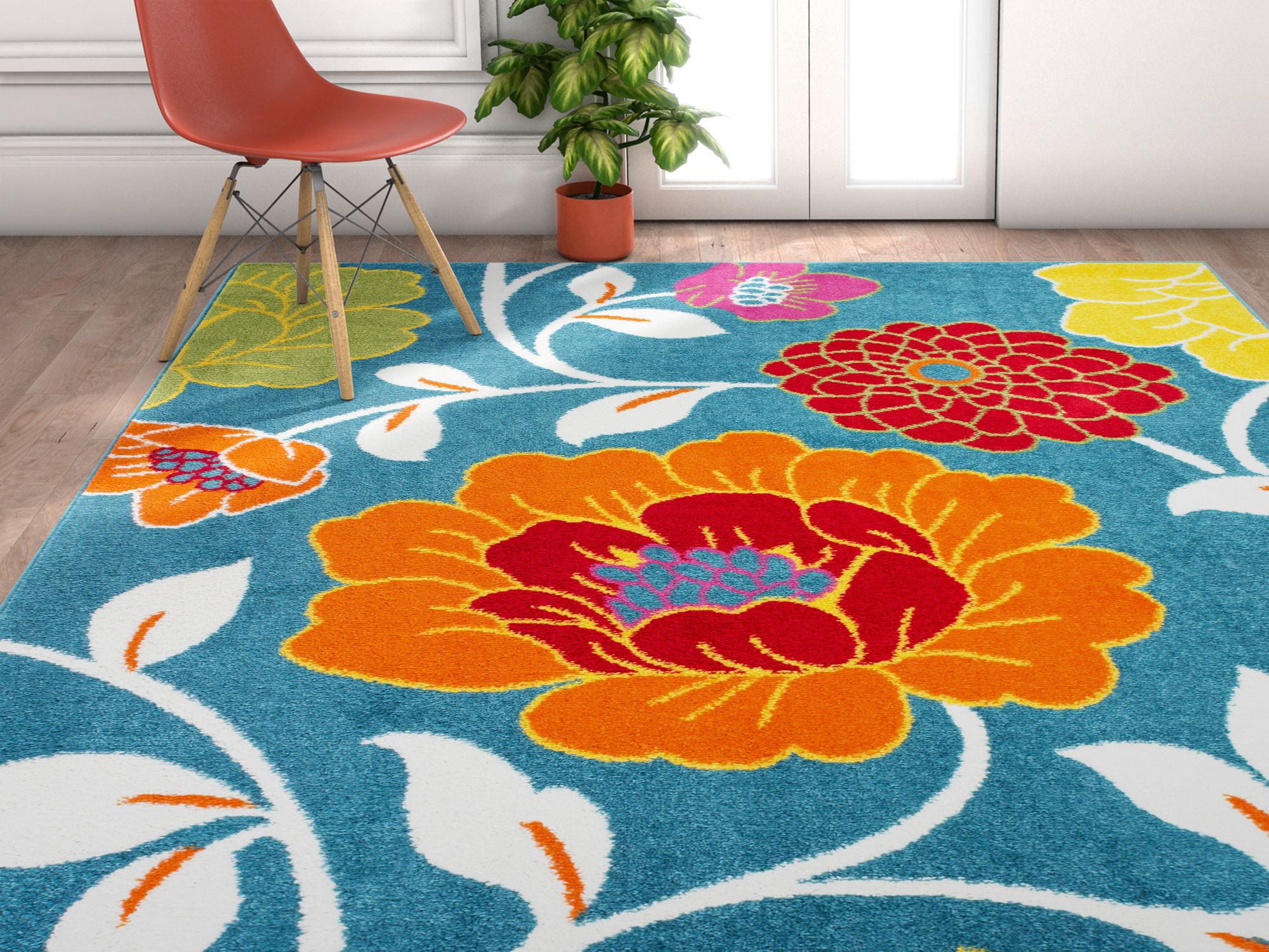 bright colored living room rugs
