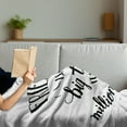 thumbnail image 3 of Saying Soft Flannel Fleece Throw Blanket, Heart Warming Text Our Friendship Is Not a Big Thing Its Many Little Things, Cozy Plush for Indoor and Outdoor Use, 50" x 60", Black and White, by Ambesonne, 3 of 5