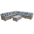 thumbnail image 1 of Ensemble de Meubles de Patio en Osier d'Extérieur 8 Pcs Gris, 1 of 2