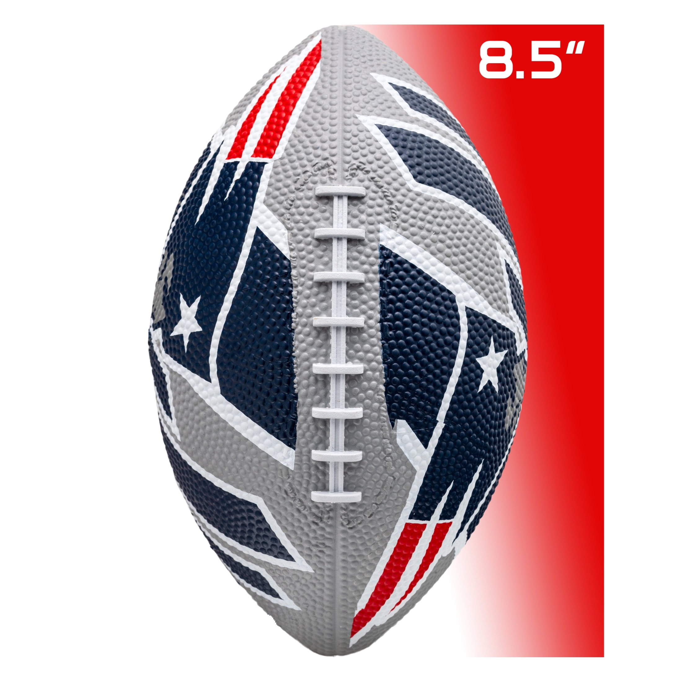 Franklin Sports NFL New England Patriots Football - Youth Football -  Mini 8.5" Rubber Football - Perfect for Kids - Team Logos and Colors!