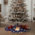 thumbnail image 4 of Rateoe Corgi Lying With Moons And Stars Pattern Christmas Tree Skirt with Ties , Christmas Tree Decorations, Farmhouse Christmas Decor Xmas Holiday Decorations-36", 4 of 6
