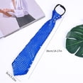 thumbnail image 3 of Shining Sequins Skinny Tie Adjustable Zipper Sparkly Pre-Tied Necktie for Weddings Parties Costume Halloween, 3 of 8