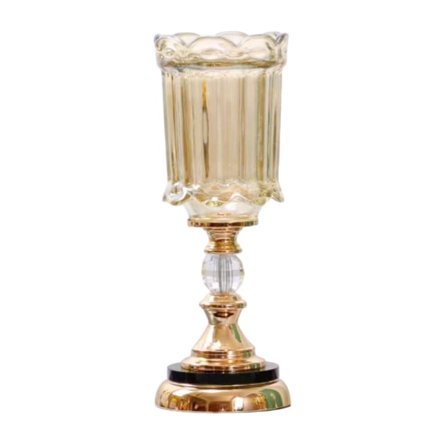 Jarrón de flores de vidrio con arreglo floral para dormitorio, comedor, interior y exterior. Alto