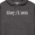 thumbnail image 3 of Instant Message - They Them Pronouns - Men's Pullover Hooded Fleece Sweatshirt, 3 of 6