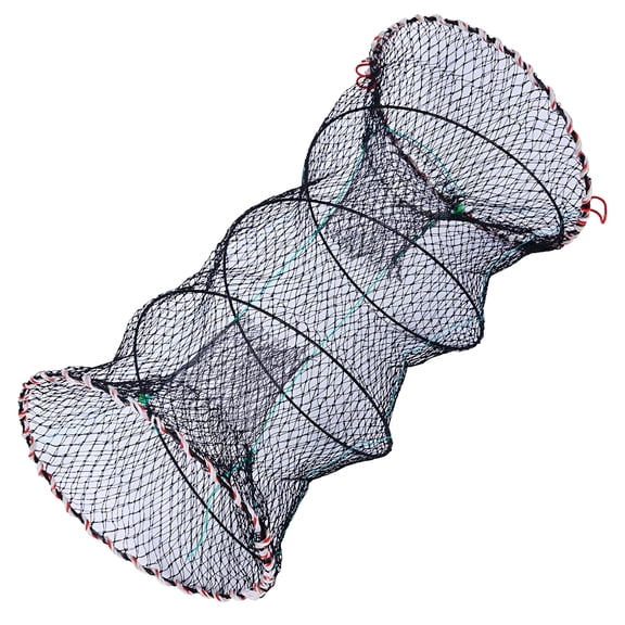 BESTSKY Fishing Bait Trap, 1 Pack Crab Trap Minnow Trap Crawfish Trap Lobster Shrimp Collapsible Cast Net Fishing Nets Portable Folded Fishing Accessories, Black One Size