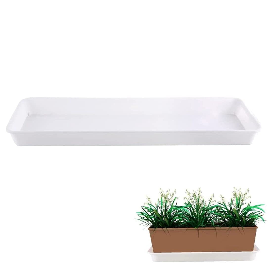 Grand Plateau En Résine Motif Fleur - Fait Main - Neuf