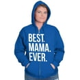 thumbnail image 5 of Best Mama Ever Mom Mommy Mothers Day Zip Hoodie Sweatshirt Women Brisco Brands S, 5 of 6