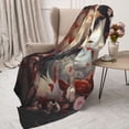 thumbnail image 3 of Sikiie Flower Cat Couple Cozy Flannel Fleece Throw Blanket: Lightweight & Thick for All Seasons - Perfect for Women, Men, & Kids"80"x60", 3 of 6