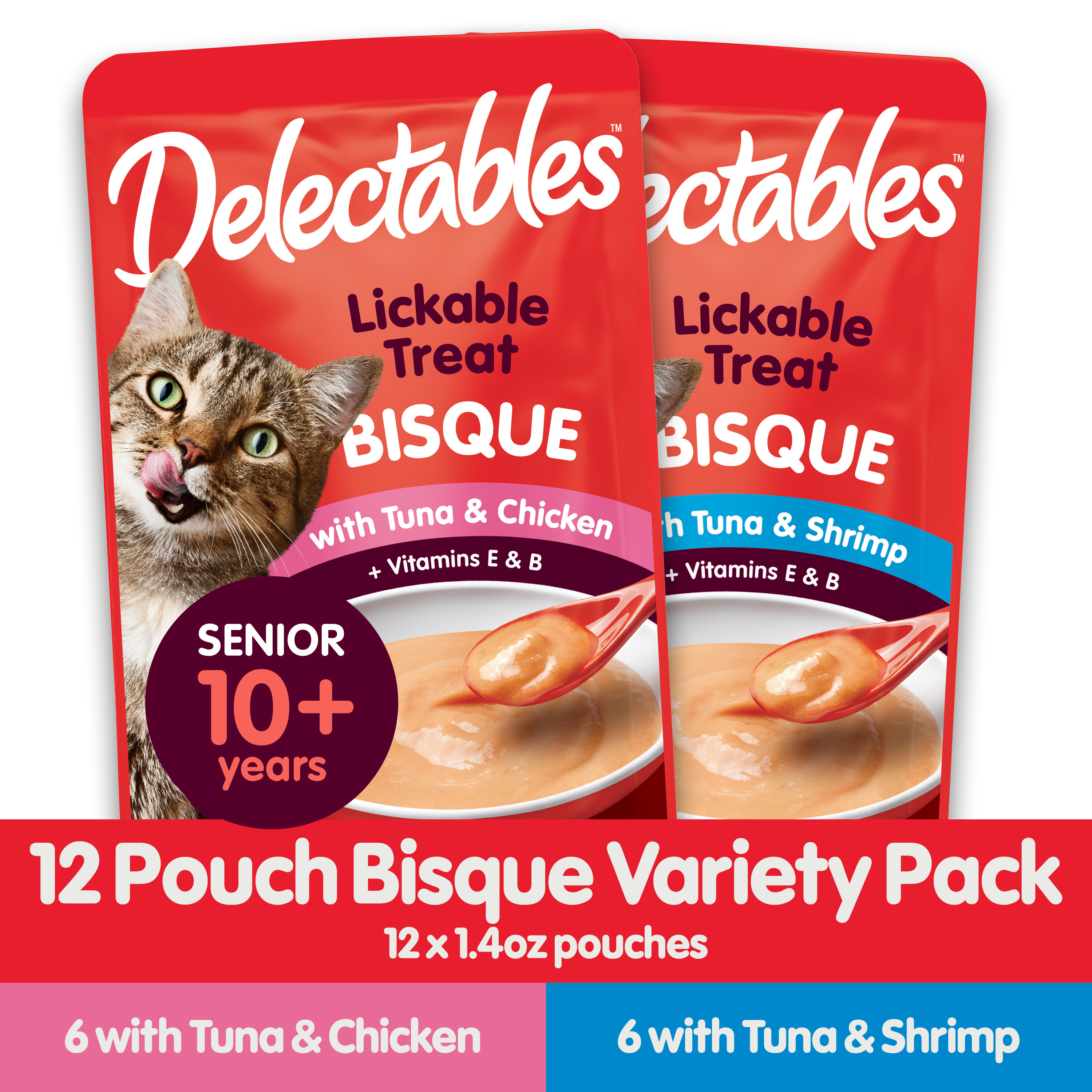 Delectables Bisque Lickable Cat Treats for Seniors 10+, 12 Pack photo 4
