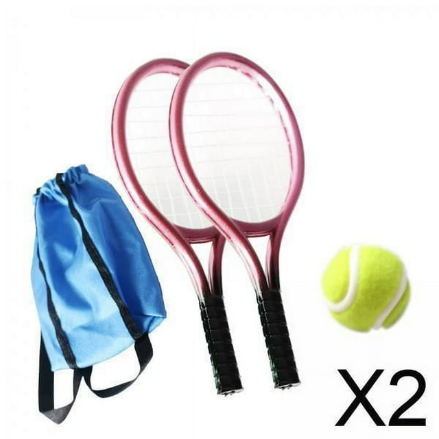 Juego De 2 Miniraquetas Y Pelotas De Tenis, Manualidades, Decoración Para Tartas, Kit De Tenis En Miniatura A Escala 1:12, Color Rosa