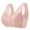 Pink, variant on Bigersell Front Snap Closure Sports Bras for Women Wireless Bras Racerback Floral Lace Crop Tank Tops Bras Ladies Comfort Strap V-Neck Lace Push up Padded Bras No Underwire Orange 105