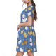 thumbnail image 2 of Disketp Chicken Family para Vestido de Manga Corta para Mujeres, Vestidos de Verano para Mujeres, Casual y Holgado para la Playa, 2 of 6