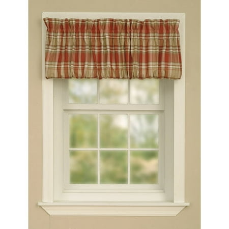 Pouf Valance, Red Plaid