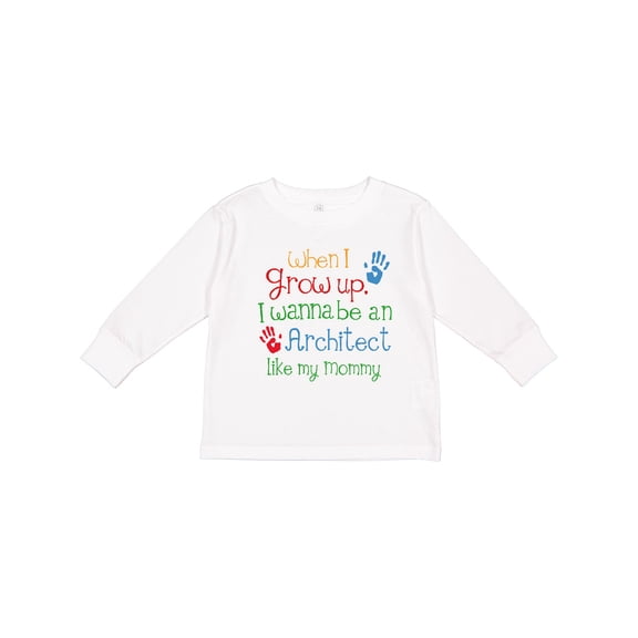 Inktastic Architect Like Mommy Boys or Girls Long Sleeve Toddler T-Shirt