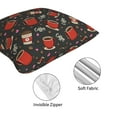 thumbnail image 4 of Throw Pillow Covers, Red Mug Coffee Print Soft Square Pillow Cases with Invisible Zipper for Couch Bed Sofa, Farmhouse Fall Home Decor 20"x20", 4 of 7