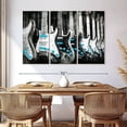 thumbnail image 3 of Elephant Stock Electric Guitars Pop Wall Art - Horizontal Multi Panel Canvas - Living Room Wall Decor - Music Multi Panel - Black And Gray Decor - 65" x 42", 3 of 8
