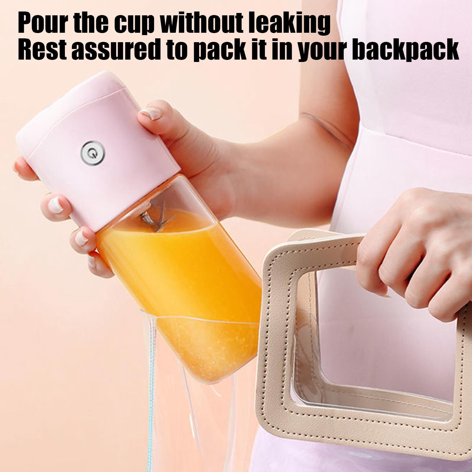 Pink Wireless Dynamoelectric Juicer Portable Fully Automatic For Fruit Vegetable Juices Extractor Cup Home Mini Juicer For Smoothies