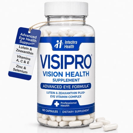 VISIPRO 20-20 Advanced Eye Health Formula - Essential Vision Vitamins, 60 Capsules- Intechra Health