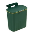 thumbnail image 2 of Cubo de basura colgante para cocina con tapa, cubo de basura para baño interior y cocina. verde, 2 of 9