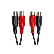 Hosa MID-201 Dual MIDI Cable, 1 Meter, Dual 5-Pin DIN to Same, Professional Music Audio Connection