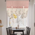 thumbnail image 3 of Spring Pink Floral Balloon Curtains for Living Room/French Door, Vintage Farmhouse Flowers Art Tie Up Curtains 63 Inch Length Energy Saving Kitchen Curtains Shades for Windows 42"x63", 3 of 8