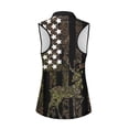 thumbnail image 2 of HUIACONG Deer Flag Camo Relaxed Women's Sleeveless Golf Shirt, Ventilated Quick Dry Golf Vest No Shrinkage Golf Shirts, 2 of 7
