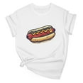thumbnail image 4 of Tops for Women under $5 Independence Day Short Sleeved Round Neck Printed T-shirt White S, 4 of 4
