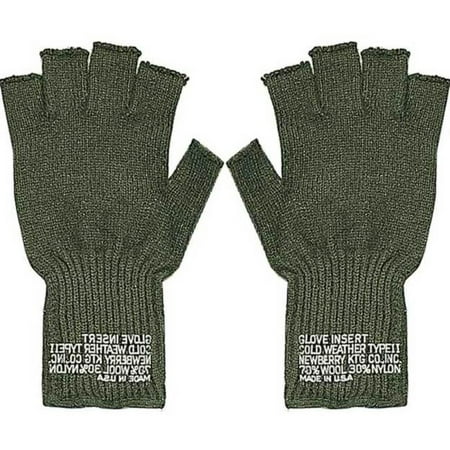 New G.I. Wool Fingerless Glove, Black or Olive Drab