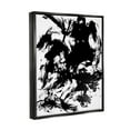 thumbnail image 3 of Contemporary Asymmetrical Composition Abstract Graphic Art Jet Black Framed Art Print Wall Art, 3 of 6