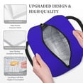 thumbnail image 4 of Defioc Darkblue Print LunchBag for Women and Men - Leakproof Cooler Tote Bag Organizer - Reusable Lunch Box for Office/Picnic/Hiking/Beach, 4 of 6