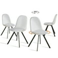 thumbnail image 2 of Homy Casa Swivel Dining Chairs Set of 4, Upholstered Kitchen Chairs for Living Room Office, Beige, 2 of 8