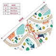 thumbnail image 5 of Kll 36" Christmas Tree Skirt Hand Drawn Cars Trucks Buses And Roads Xmas Tree Skirts Mat For New Year Xmas Holiday Party Indoor Outdoor Home Decoration, 5 of 9