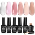 thumbnail image 1 of Esmalte de uñas en gel Beetles Jelly, 6 colores, blanco lechoso, rosa nude, 1 of 7