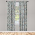 thumbnail image 2 of Ambesonne African 4-Panel Curtains, Bohemian Circles Groovy, 56"x95", Purple Peach Turquoise, 2 of 4