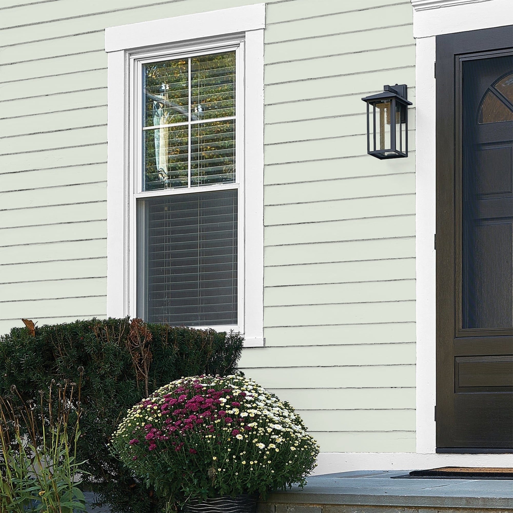 Glidden One Coat Salty Breeze / Green Flat Exterior Paint with Primer, 1 Gallon