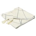 thumbnail image 4 of Camino de mesa con borlas nórdicas, mantel de lino con patrón de líneas irregulares (beige) Likrtyny Libre de BPA, 4 of 8