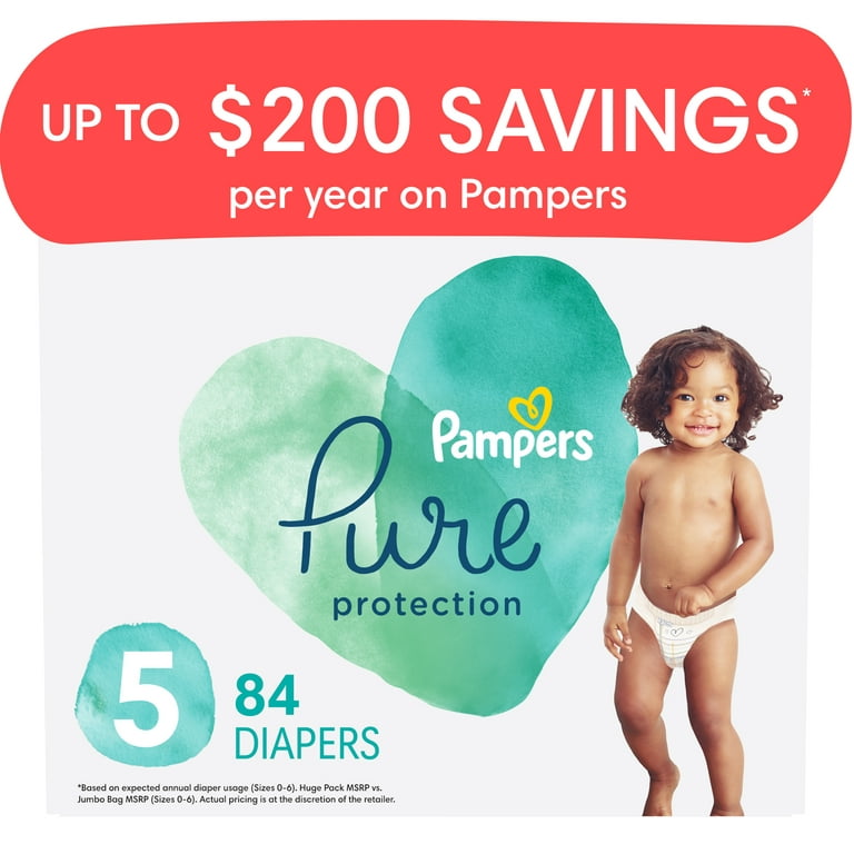 Pampers Pure Protection Natural Diapers, 84 Count (Select for More Options)  