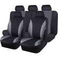 thumbnail image 1 of CAR PASS Line Rider 11PCS Universal Fit Car Seat Cover -100% Breathable with 5mm Composite Sponge Inside,Airbag Compatible (Black with Gray), 1 of 13