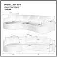thumbnail image 6 of Kevinplus 122" Oversized Sectional Sofa, Modern Couch with Chaise, Comfy Sofa Couch with Left Facing Chaise, White Corduroy Sofa, 6 of 10