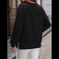 thumbnail image 4 of Sudaderas de Gran Tamaño para Mujer, Sudaderas de Larga, Camisetas con Abertura Lateral, Tops, Conjuntos para Adolescentes. Negro S, 4 of 10