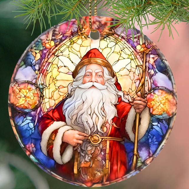 Adorno de Cerámica Papá Noel Touber 7x7 cm Navidad