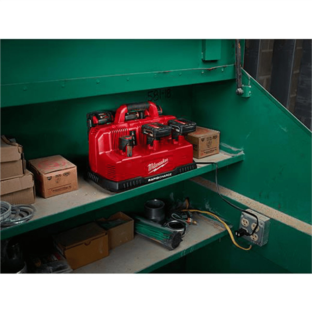 Milwaukee 18V Cordless Power Tool Charger for Milwaukee M18 & M12 Batteries, 6 Count