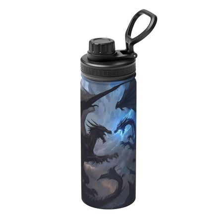 

Salouo Black And Blue Lightning Dragon for 18oz Stainless Steel Vacuum Insulated Tumbler Coffee Travel Mug Spill Proof with Lid Thermos Cup for Keep Hot/Ice Coffee Tea and Beer